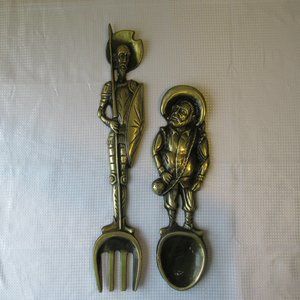 Metal Wall Decor Don Quixote and Sancho Panza, Japan